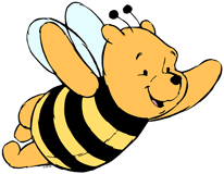 Winnie the Pooh flying as a bee