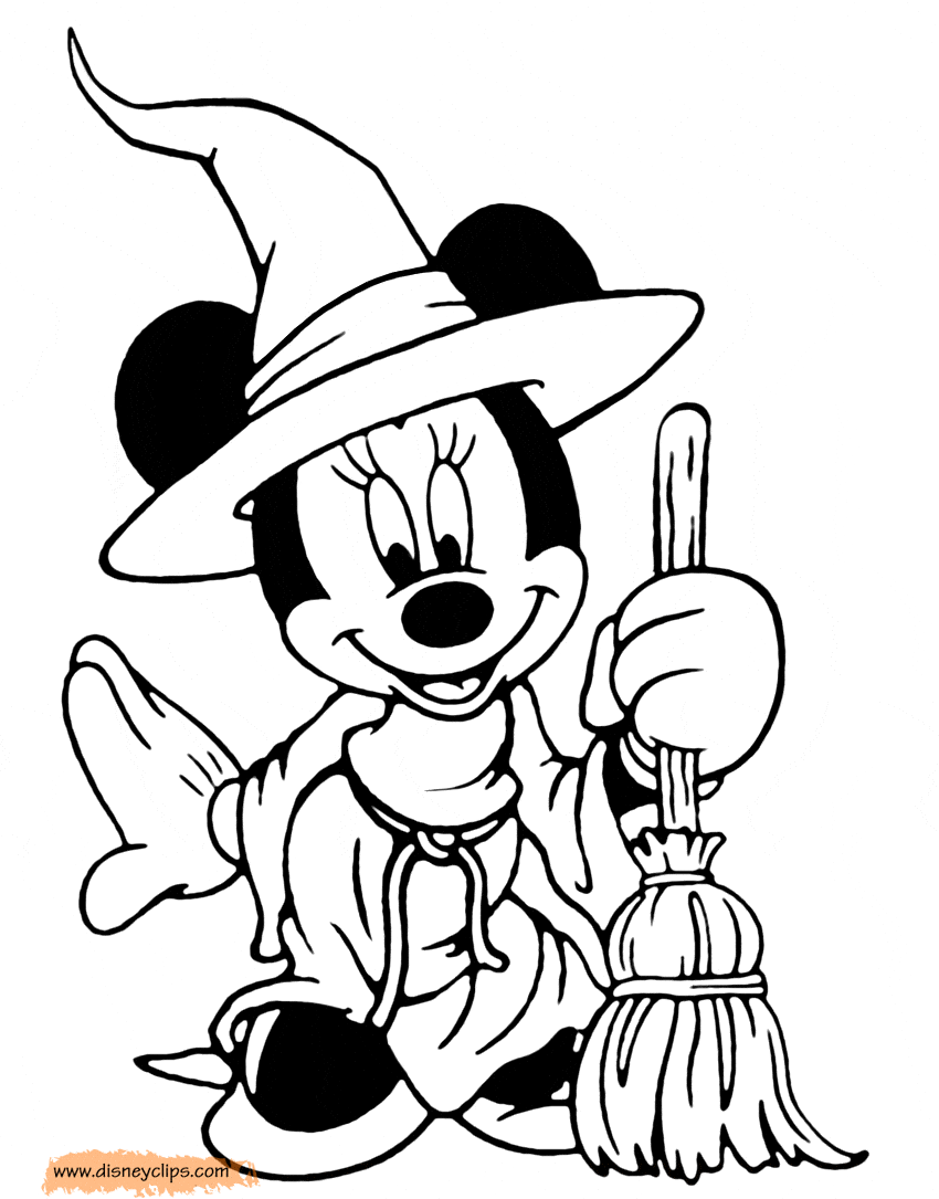 Disney Halloween Coloring Pages (4) | Disneyclips.com