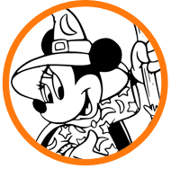 Minnie Mouse Halloween coloring page