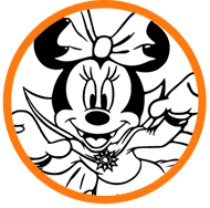 Minnie Mouse Halloween coloring page