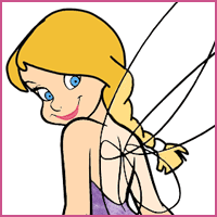 Tinker Bell at the hair salon