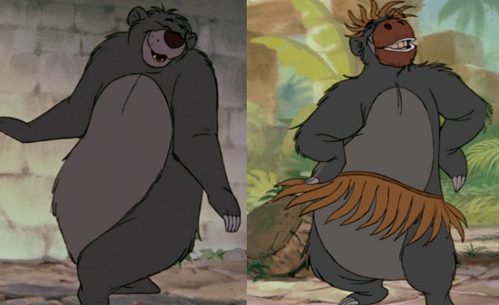 Baloo dancing in his orangutan disguise