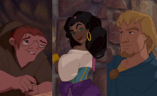 Quasimodo, Esmeralda, Phoebus