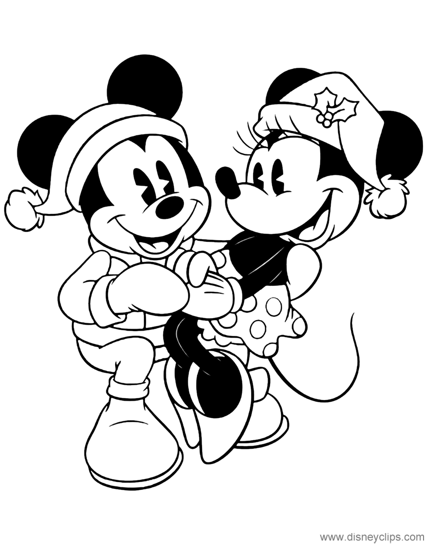 Disney Christmas Coloring Pages (4) | Disneyclips.com