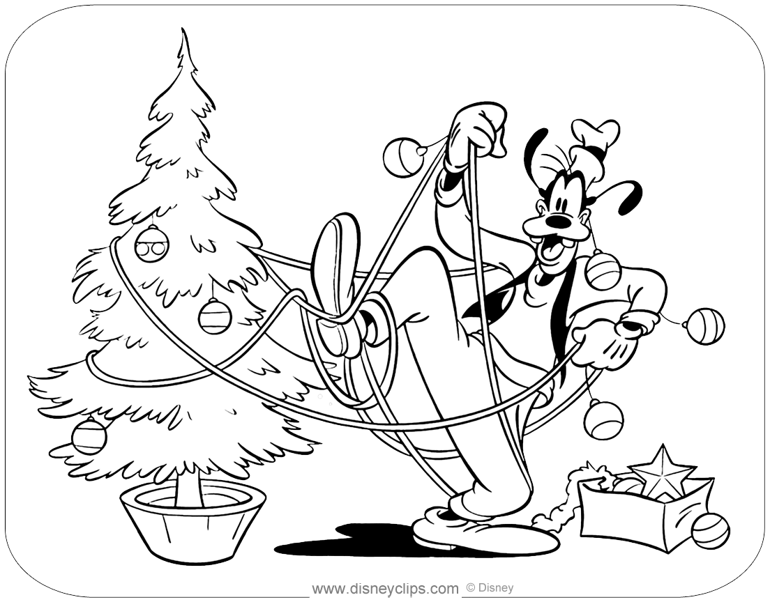 Disney Christmas Coloring Pages | Disneyclips.com