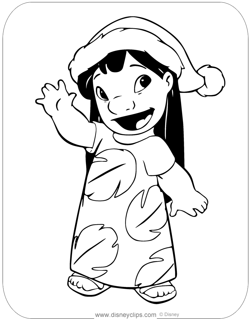 Disney Christmas Coloring Pages (6) | Disneyclips.com