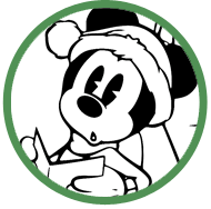 Mickey Mouse Christmas coloring page