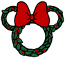 Minnie Mouse Ears - wreath with bow