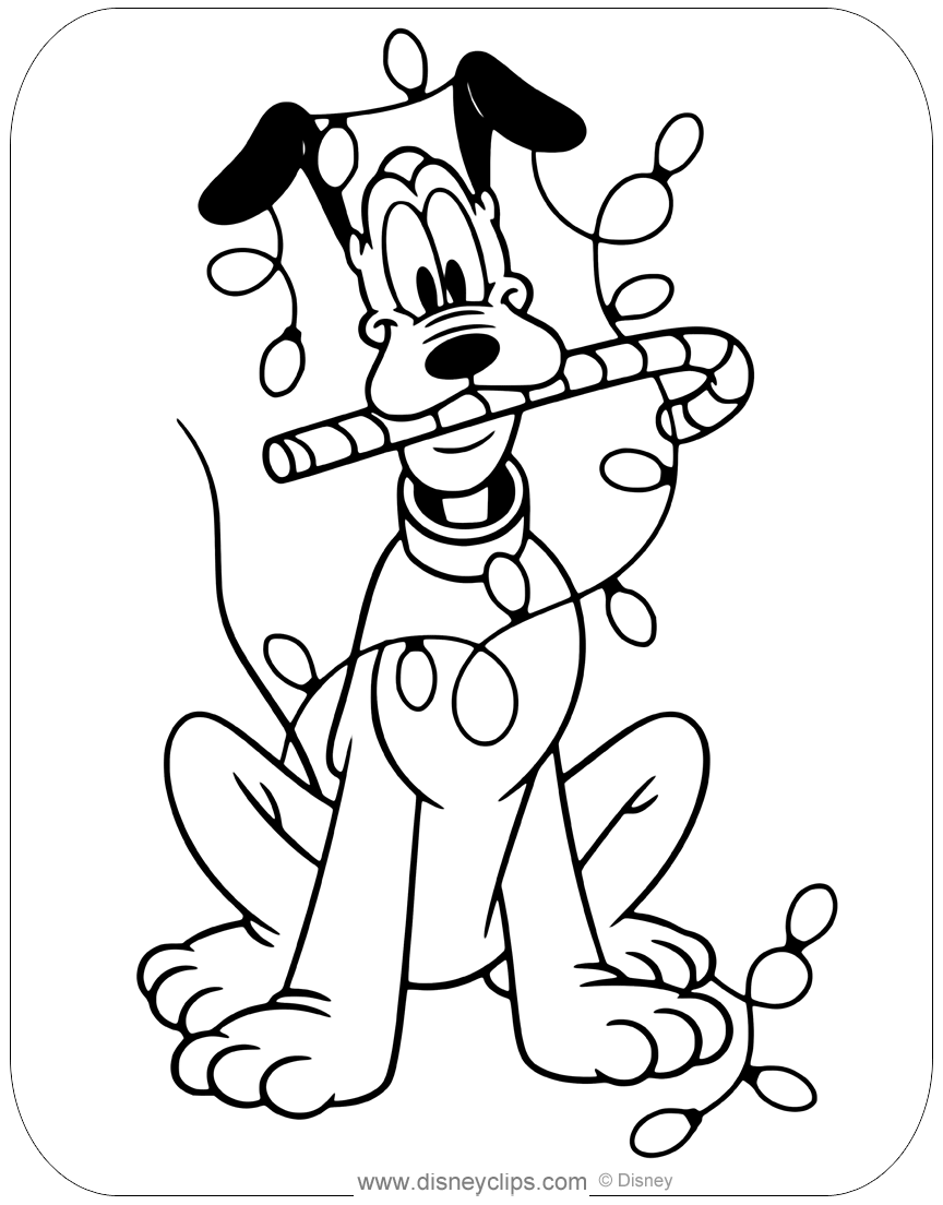 Disney Christmas Coloring Pages | Disneyclips.com