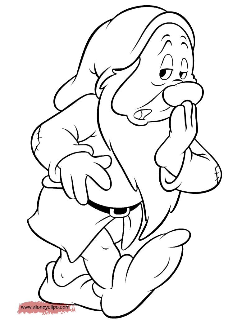 Snow White and the Seven Dwarfs Coloring Pages 4