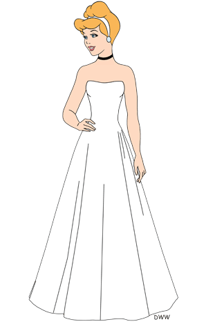 Cinderella in an a-line dress