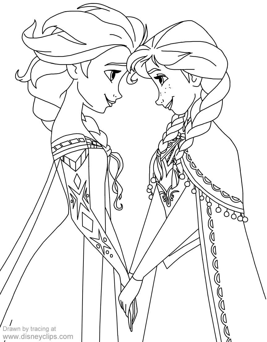 anna-elsa-coloring2.gif (864×1104) | Elsa coloring pages, Disney