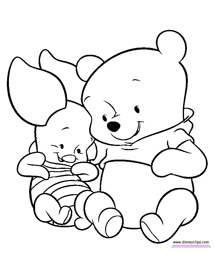 Baby Pooh Coloring Pages 2 | Disney Coloring Book