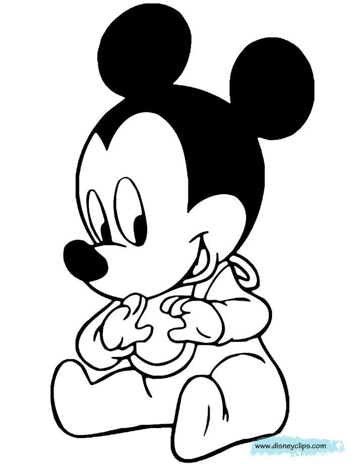 baby coloring pages mickey mouse - photo #16