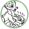 Bambi and Thumper coloring page