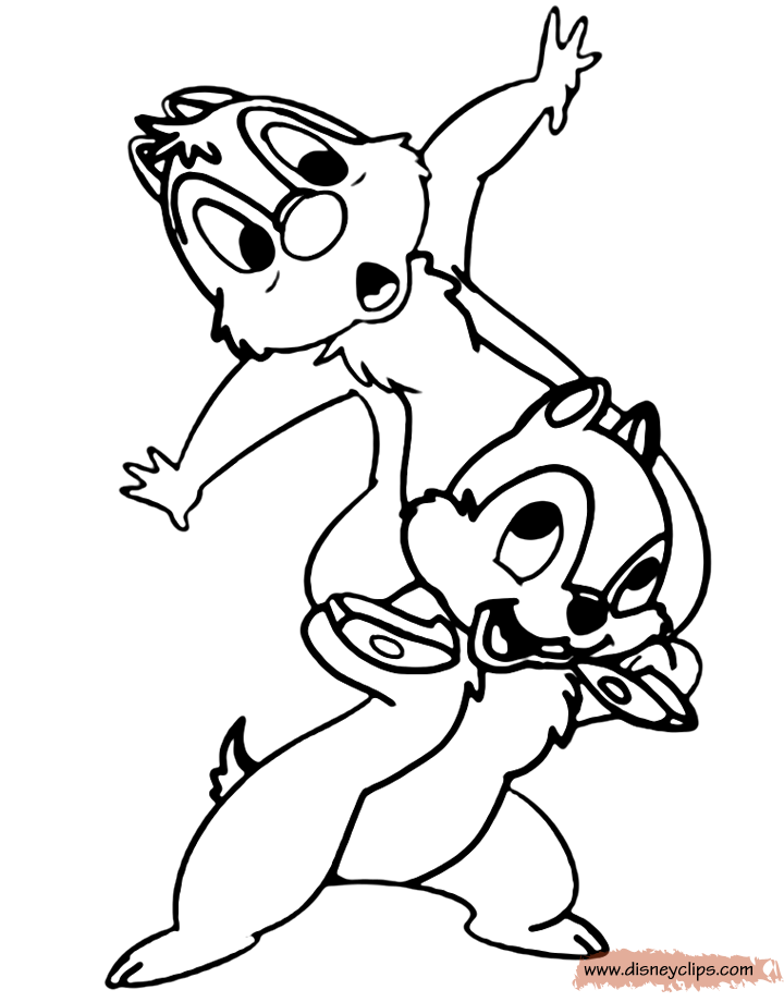 baby chip n dale coloring pages - photo #32