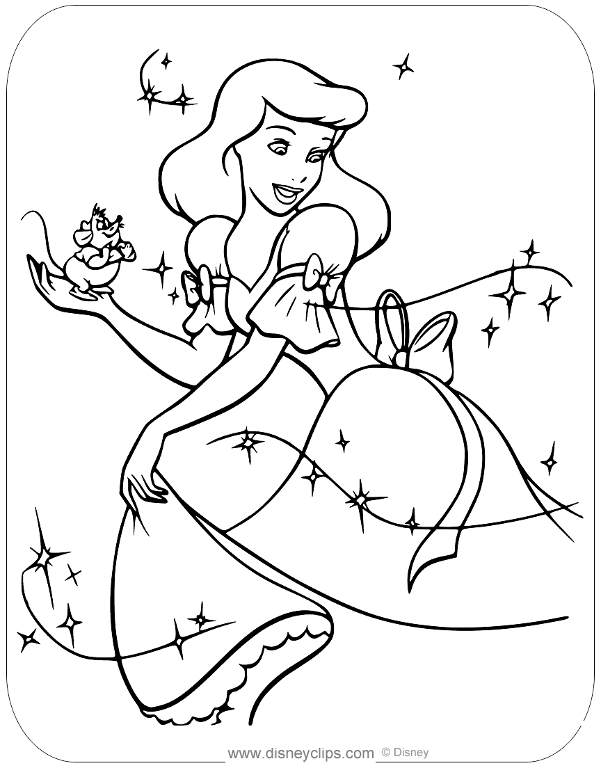 Cinderella Coloring Pages | Disneyclips.com