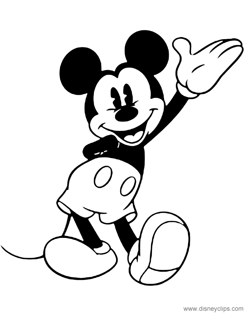 Classic Mickey Mouse Coloring Pages 2 | Disney Coloring Book