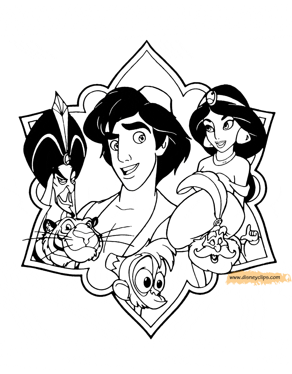 Aladdin Coloring Pages | Disneyclips.com