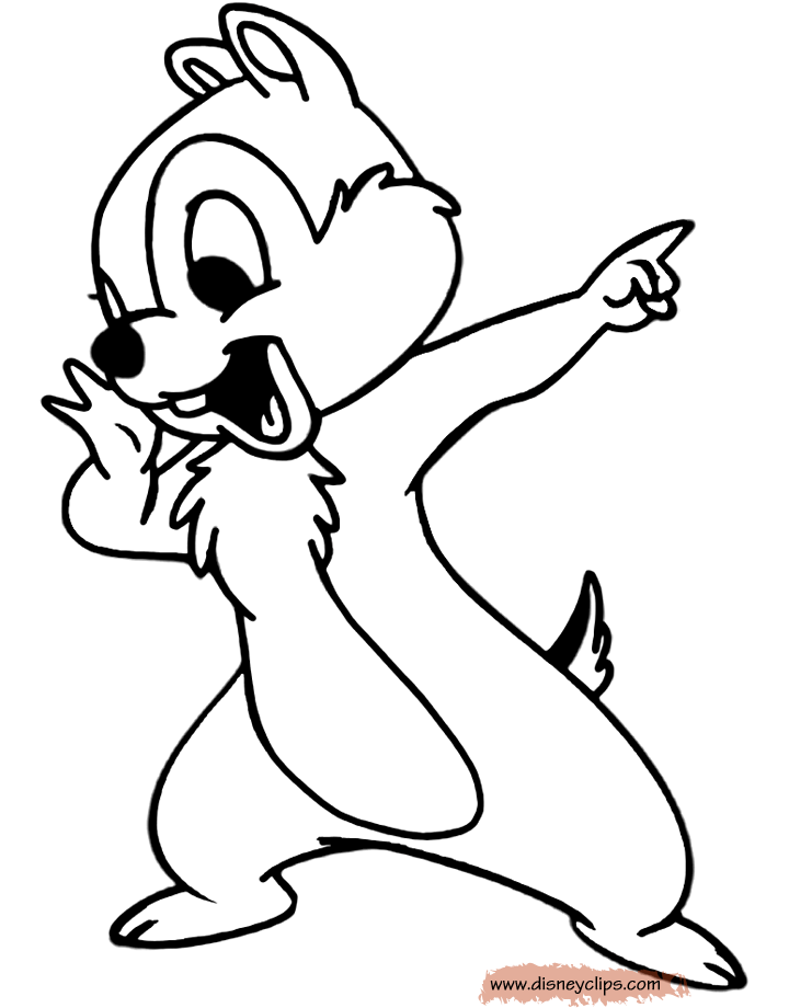 baby chip n dale coloring pages - photo #9