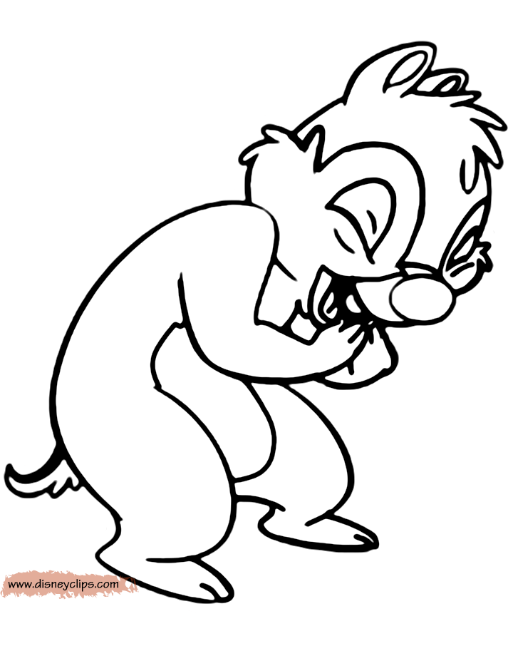 baby chip n dale coloring pages - photo #39