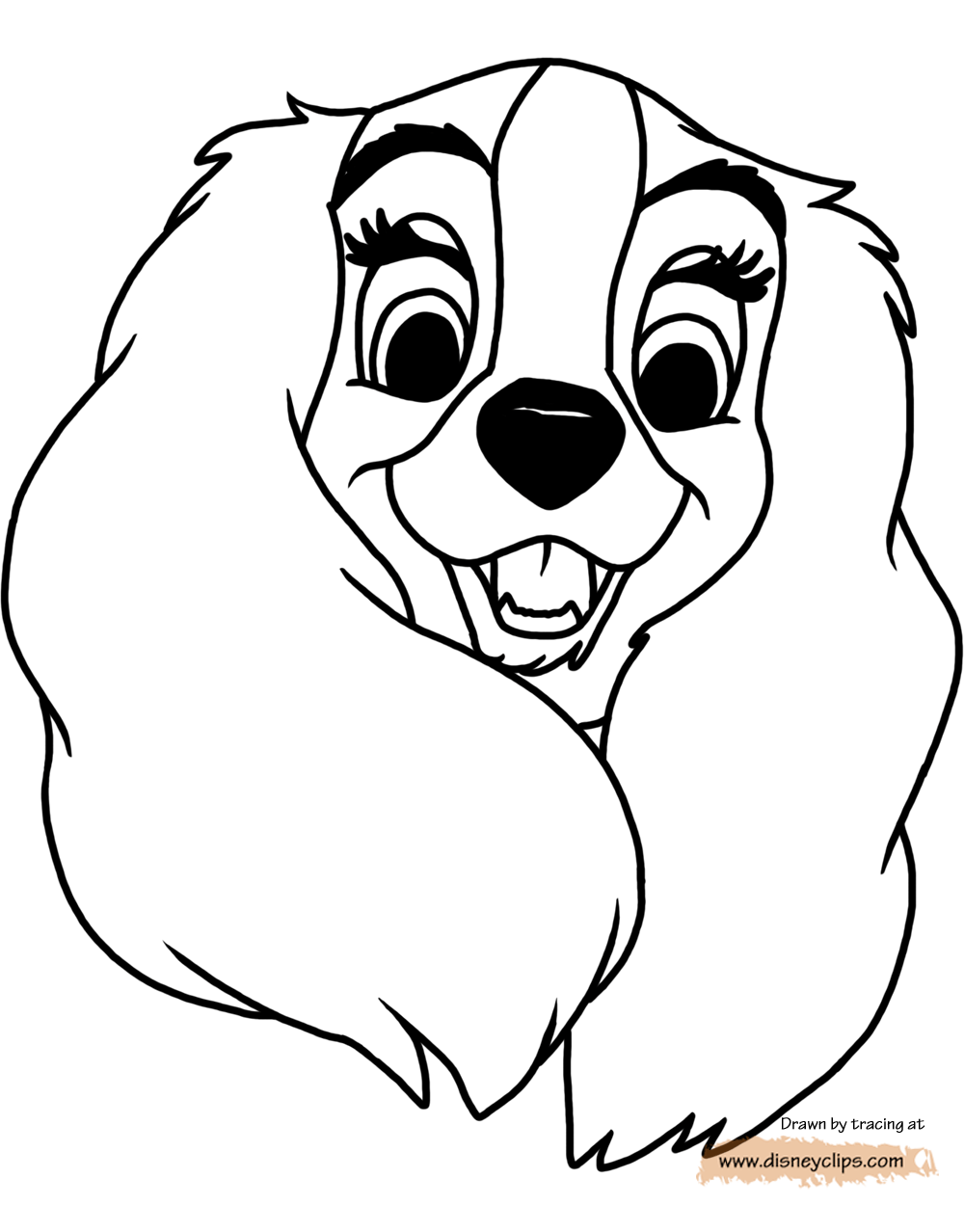 lady the tramp coloring pages - photo #26