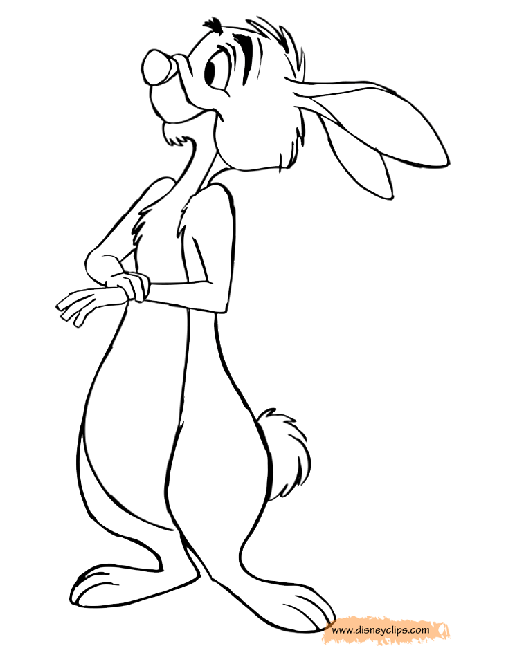 rabbit from winnie the pooh coloring pages - photo #23