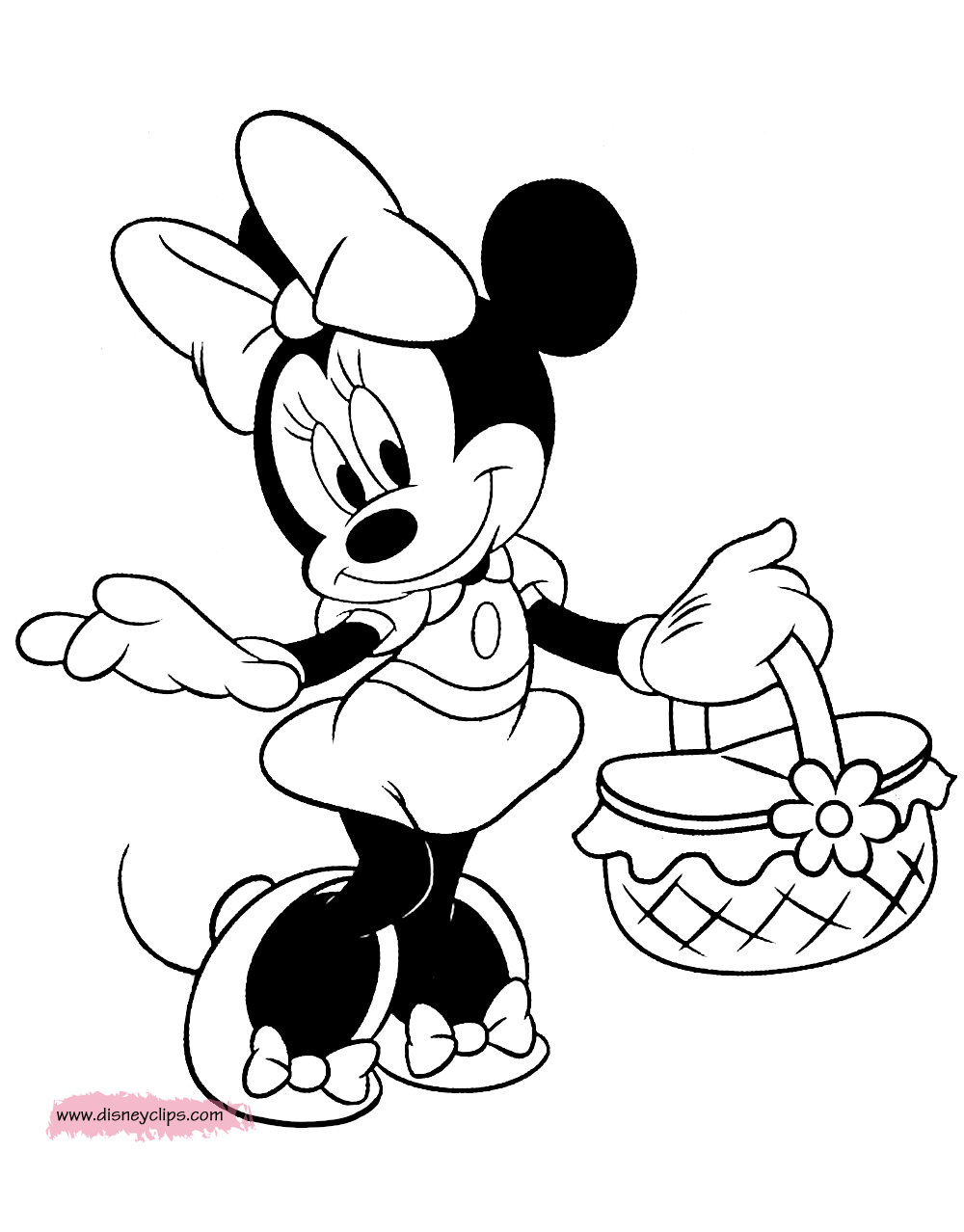 Minnie Mouse Coloring Pages 5 | Disney Coloring Book