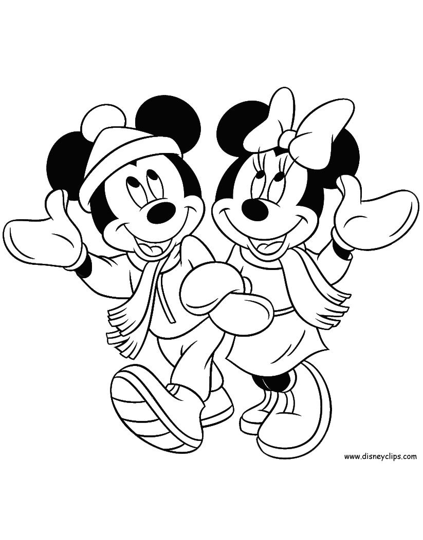 gardening mickey and minnie coloring pages - photo #39