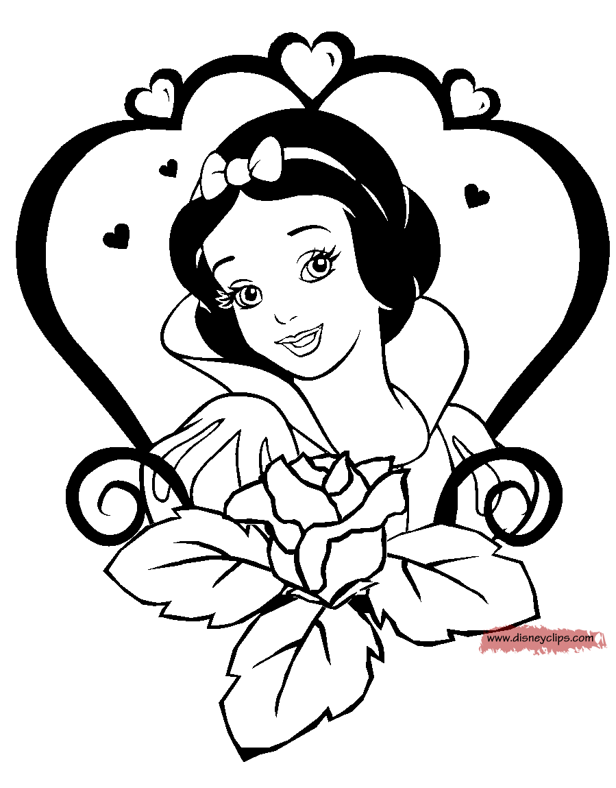 disney snow white printable coloring pages