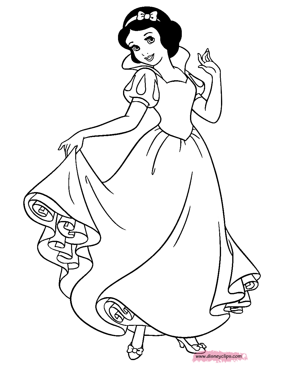 Snow White and the Seven Dwarfs Coloring Pages 2   Disneyclips.com