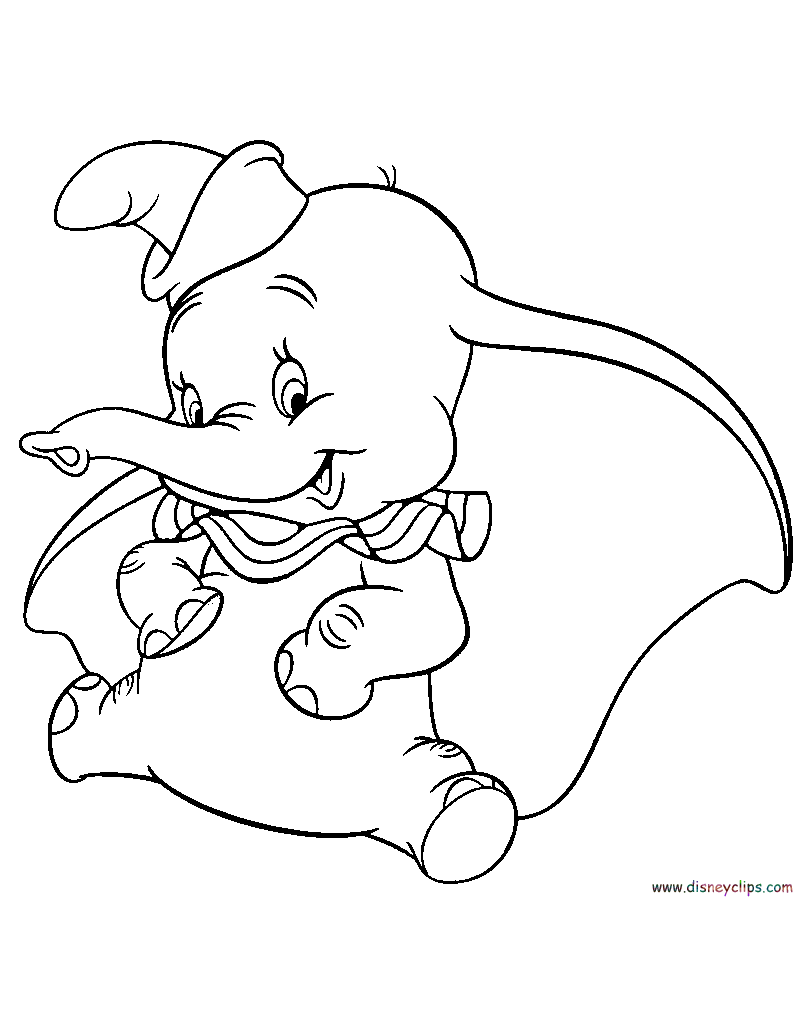 baby disney coloring pages dumbo - photo #1