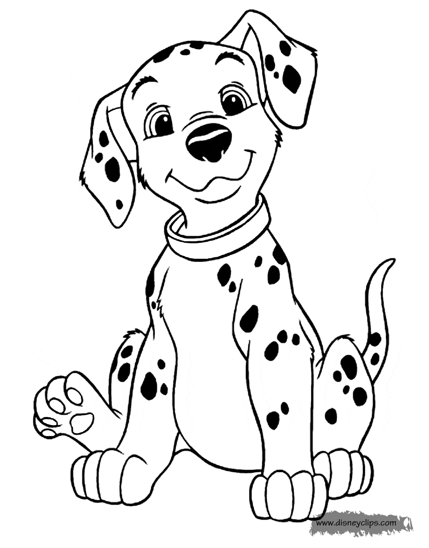 Dalmatian Dog Coloring Pages - Kidsuki