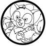 Duffy and Gelatoni coloring page