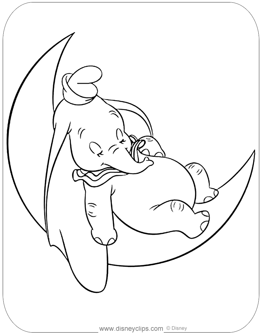 Disney's Dumbo Coloring Pages | Disneyclips.com