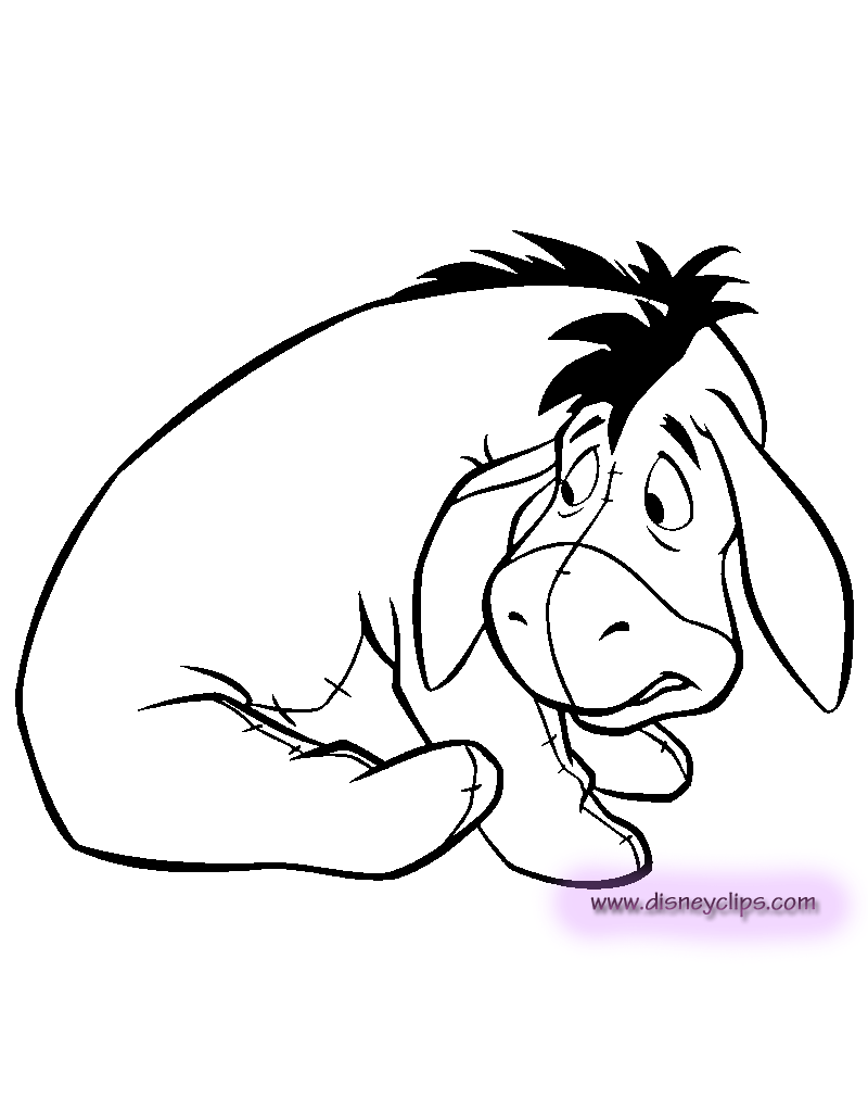 sad eeyore coloring pages - photo #41
