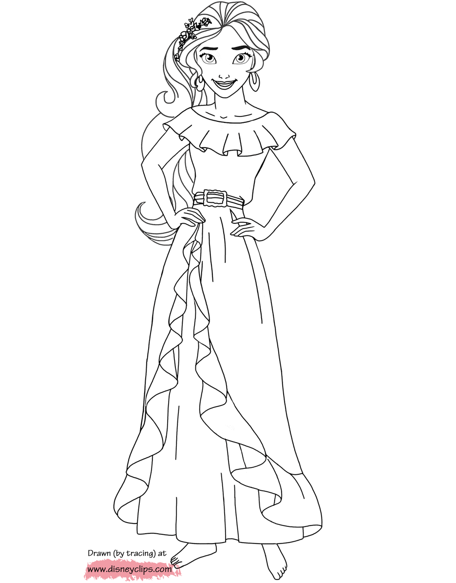 Elena Of Avalor Coloring Pages Disneyclips