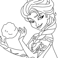 Anna and Elsa coloring page