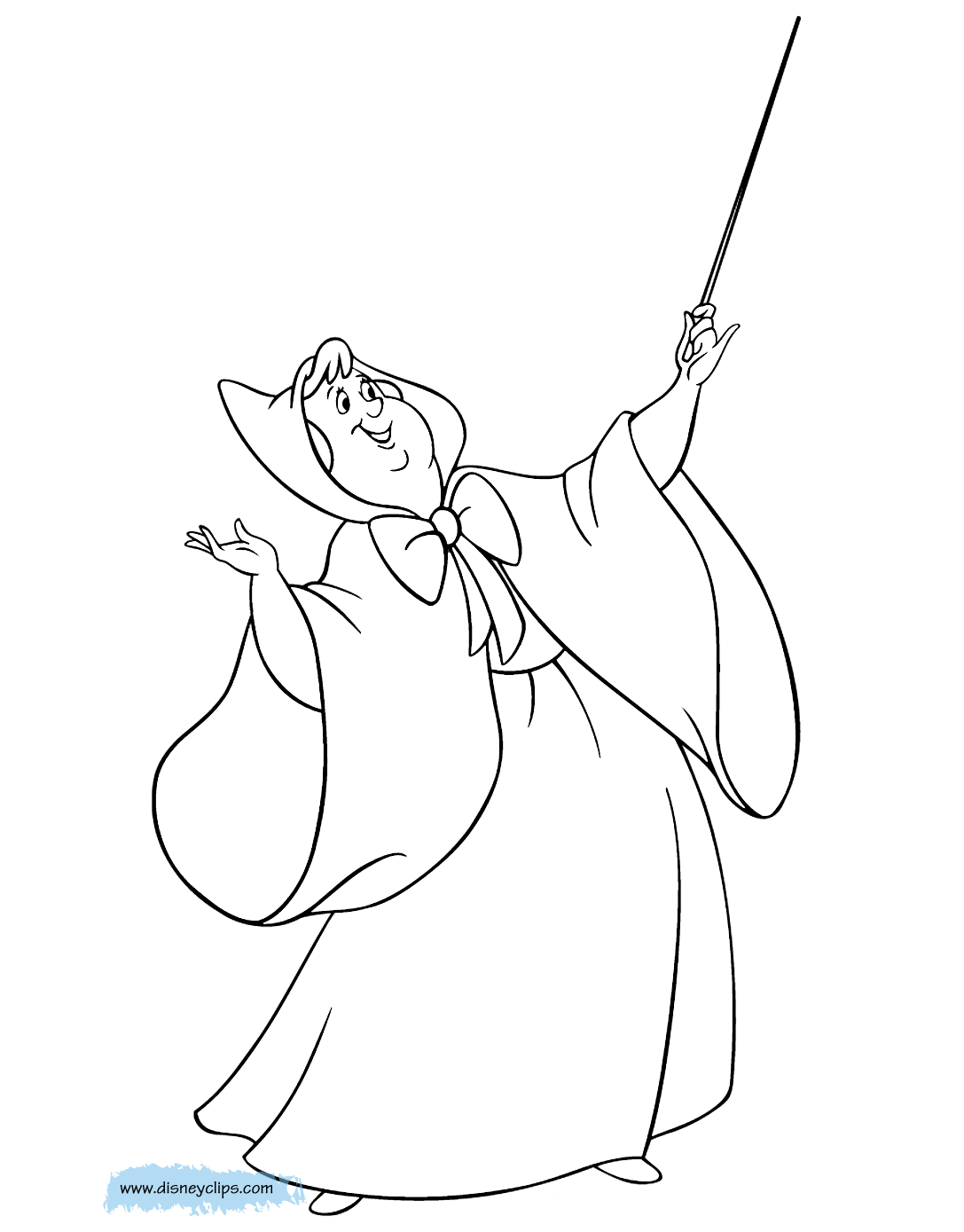 fairy godmother from cinderalla coloring pages - photo #1