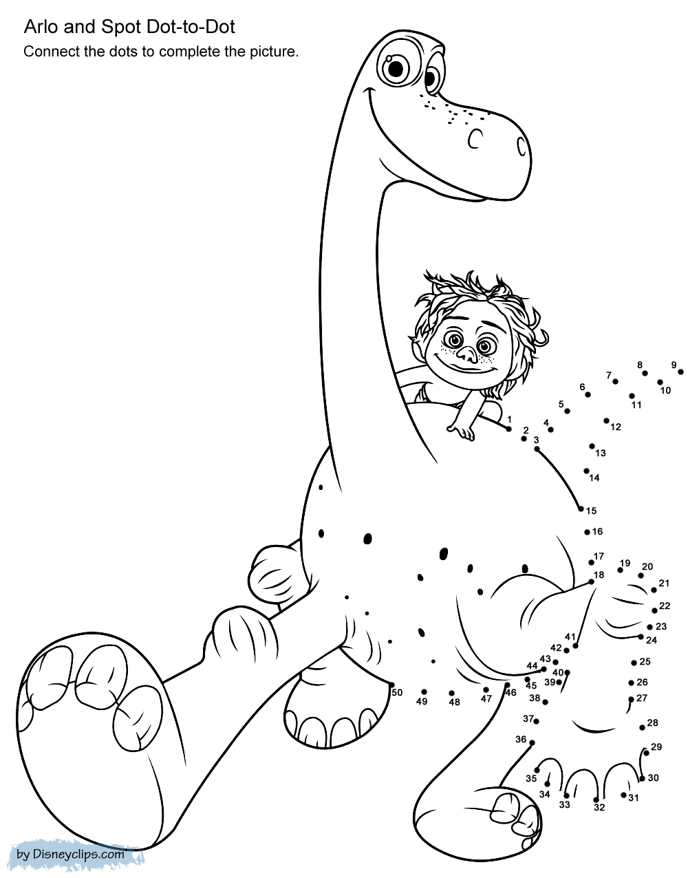 Printable Disney DottoDot Coloring Pages