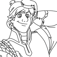 Kristoff coloring page