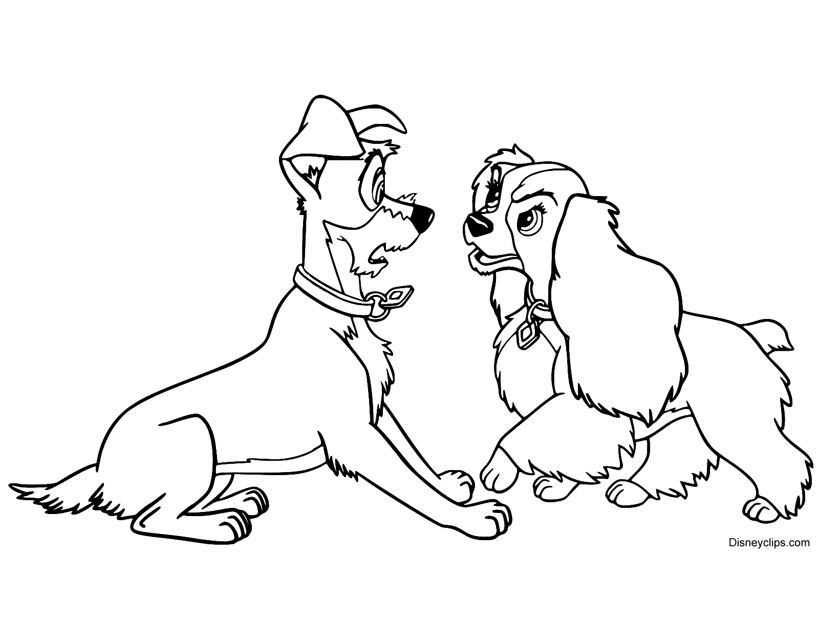 lady the tramp coloring pages - photo #12