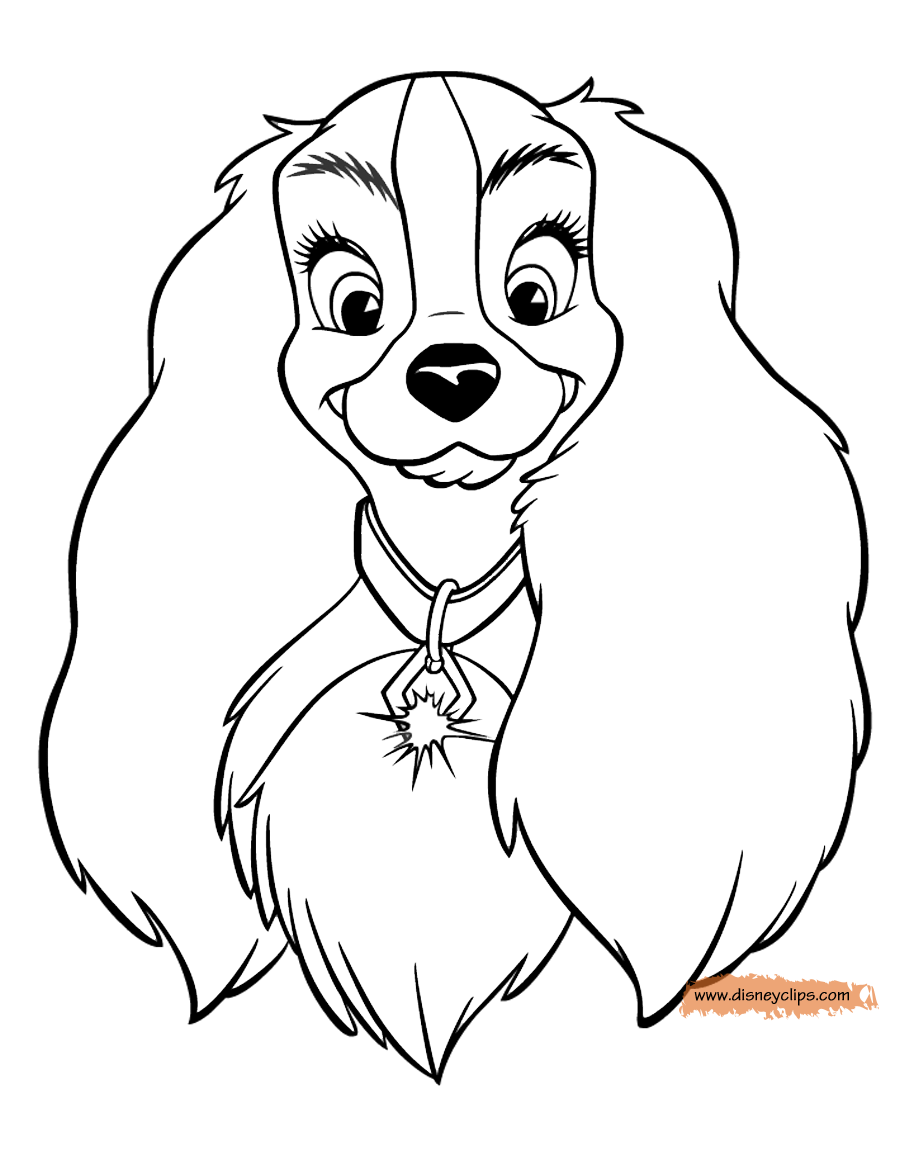lady the tramp coloring pages - photo #20