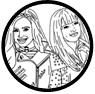 Mal and Evie coloring page