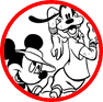 Mickey Mouse and Goofy coloring page