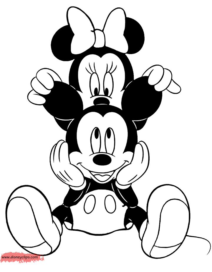 gardening mickey and minnie coloring pages - photo #41