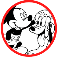 Mickey Mouse and Pluto coloring page