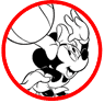 Minnie Mouse basketball coloring page