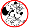 Minnie Mouse snowboarding coloring page
