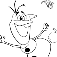 Olaf and Bruni Frozen 2 coloring page